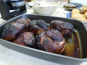 Pork in the Traeger smoker